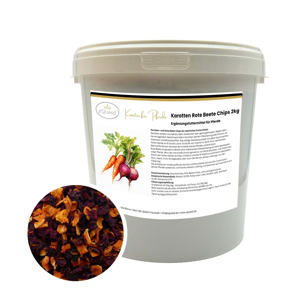 Karotten Rote Beete Chips Mischung für Pferde 2kg - TierVita