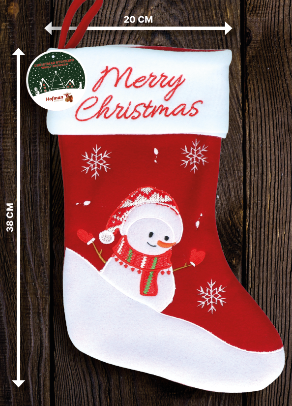 Weihnachtssocken Christmas Stocking Snowman