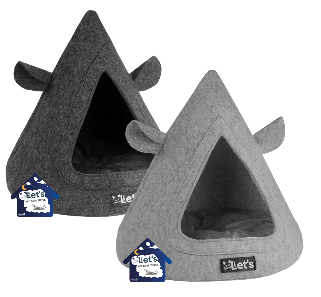 Let's sleep Pet Cave TeePee Anthrazit