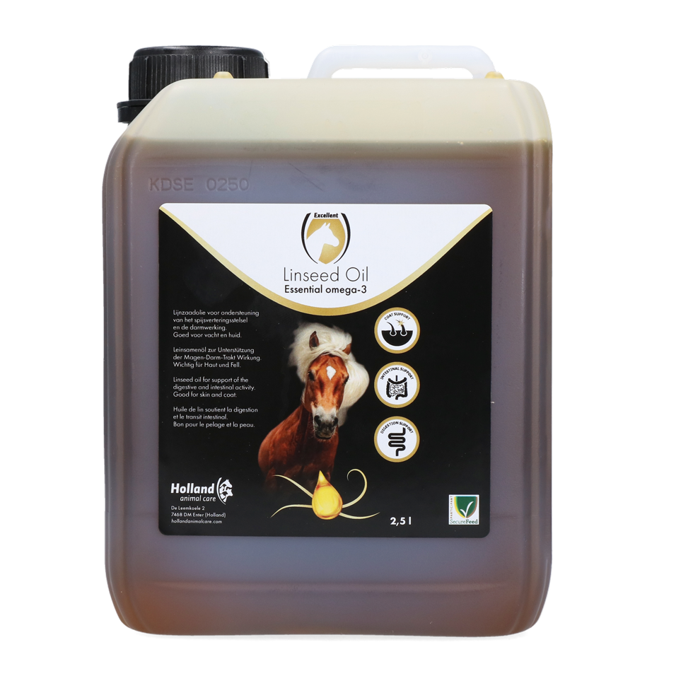 Excellent Horse Leinsamenöl – Kaltgepresstes Öl für Pferde, 2,5 l