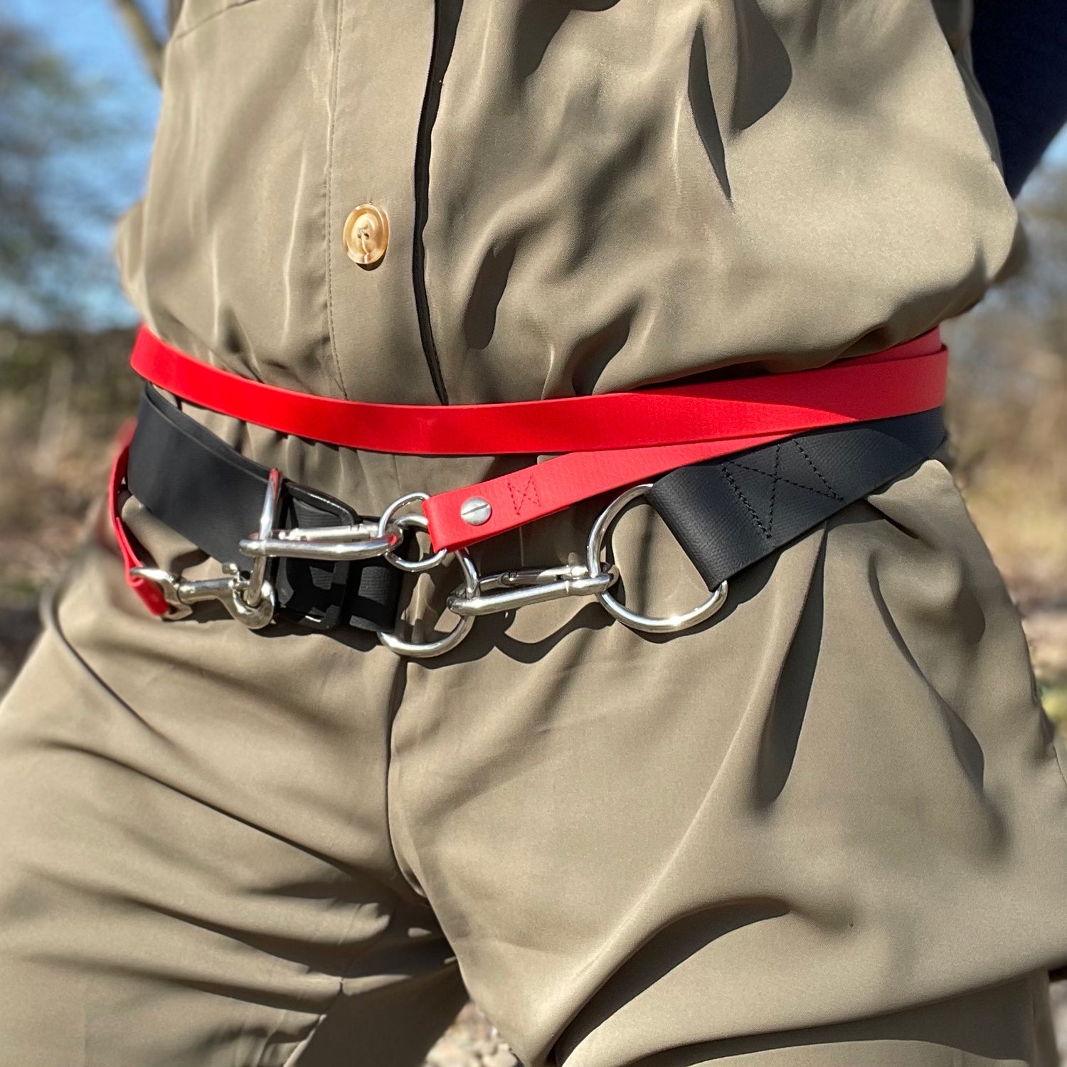 Leinen-Bauchgürtel CHILL  (BioThane®) 100-160 cm