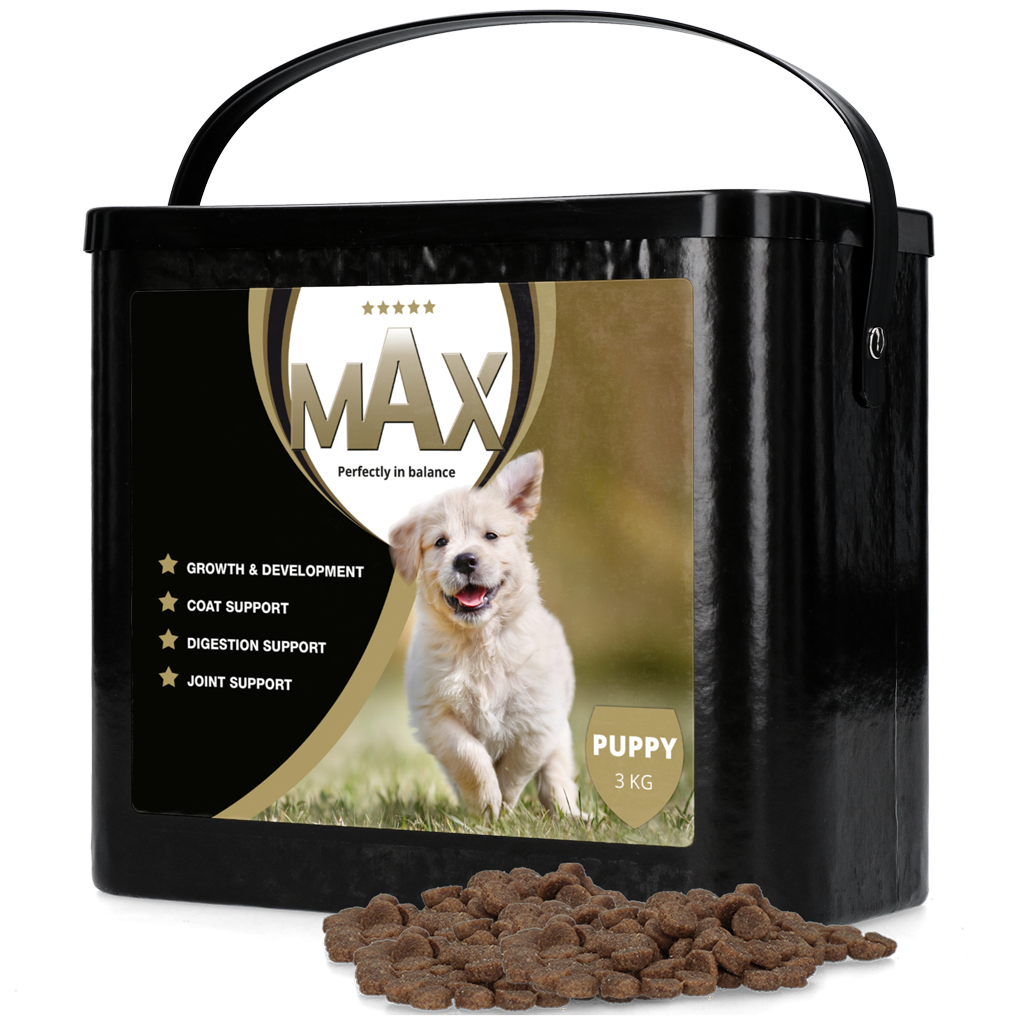 Max Puppy Trockenfutter 3 kg – Super Premium Welpenfutter mit Dog Mobility