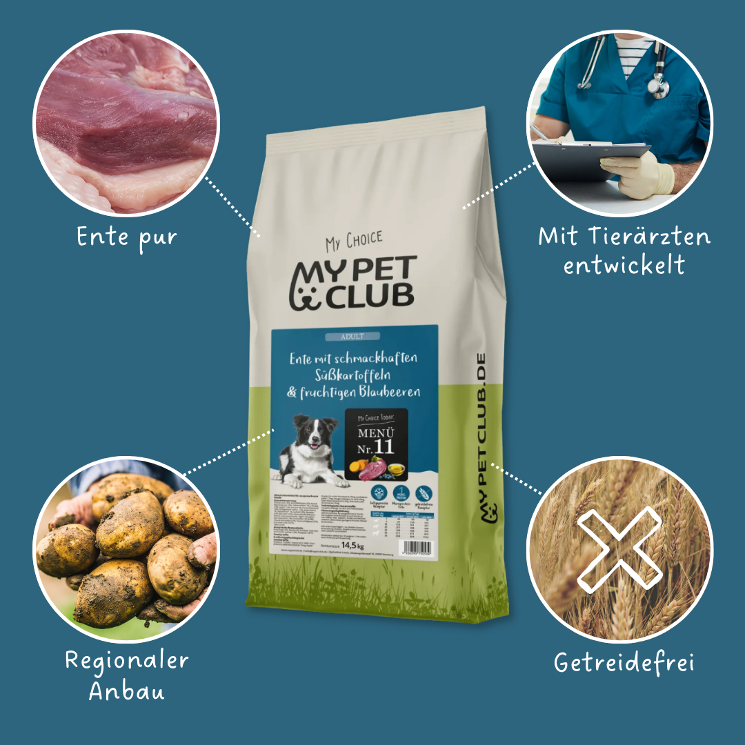 MyPetClub kaltgepresste herstellung Ente - TierVita