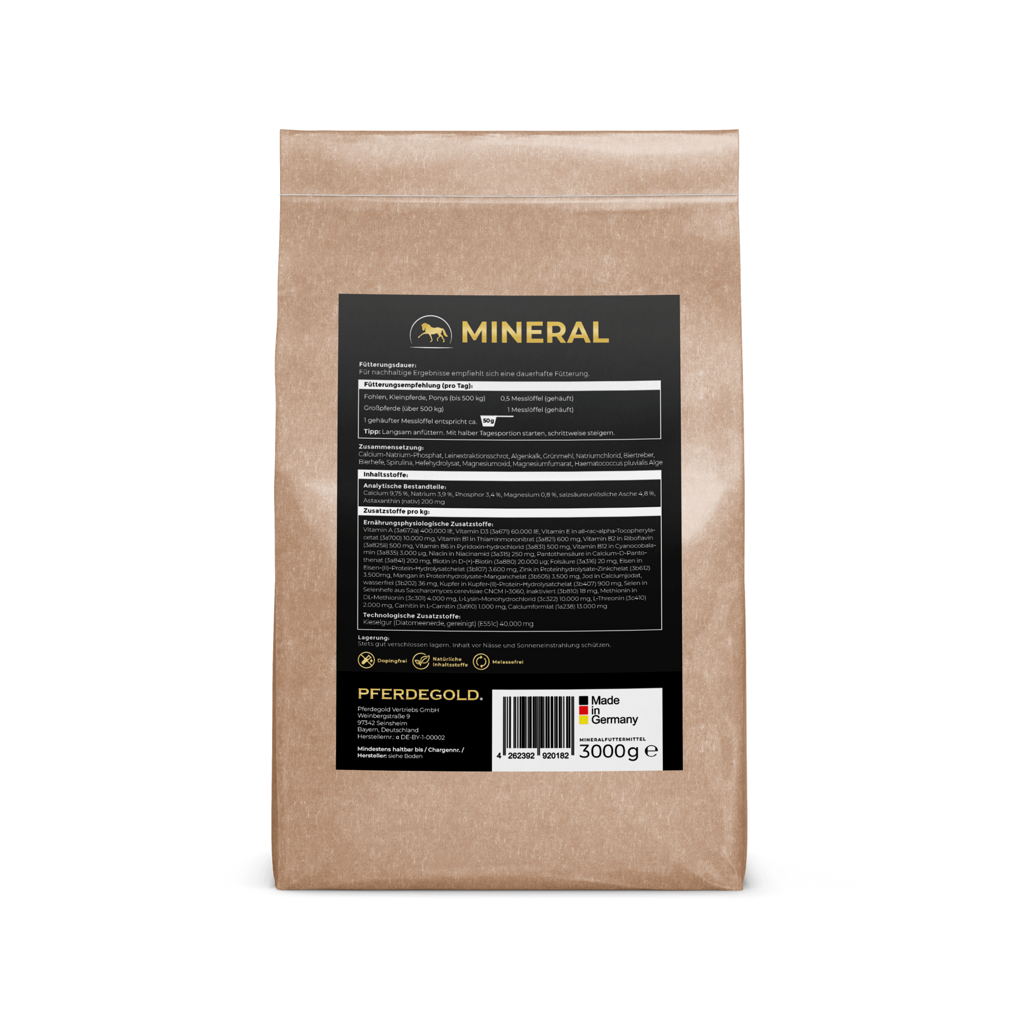Pferdegold® Mineral 2.0 – Mineralfutter für Pferde mit Spurenelementen & Omega 3