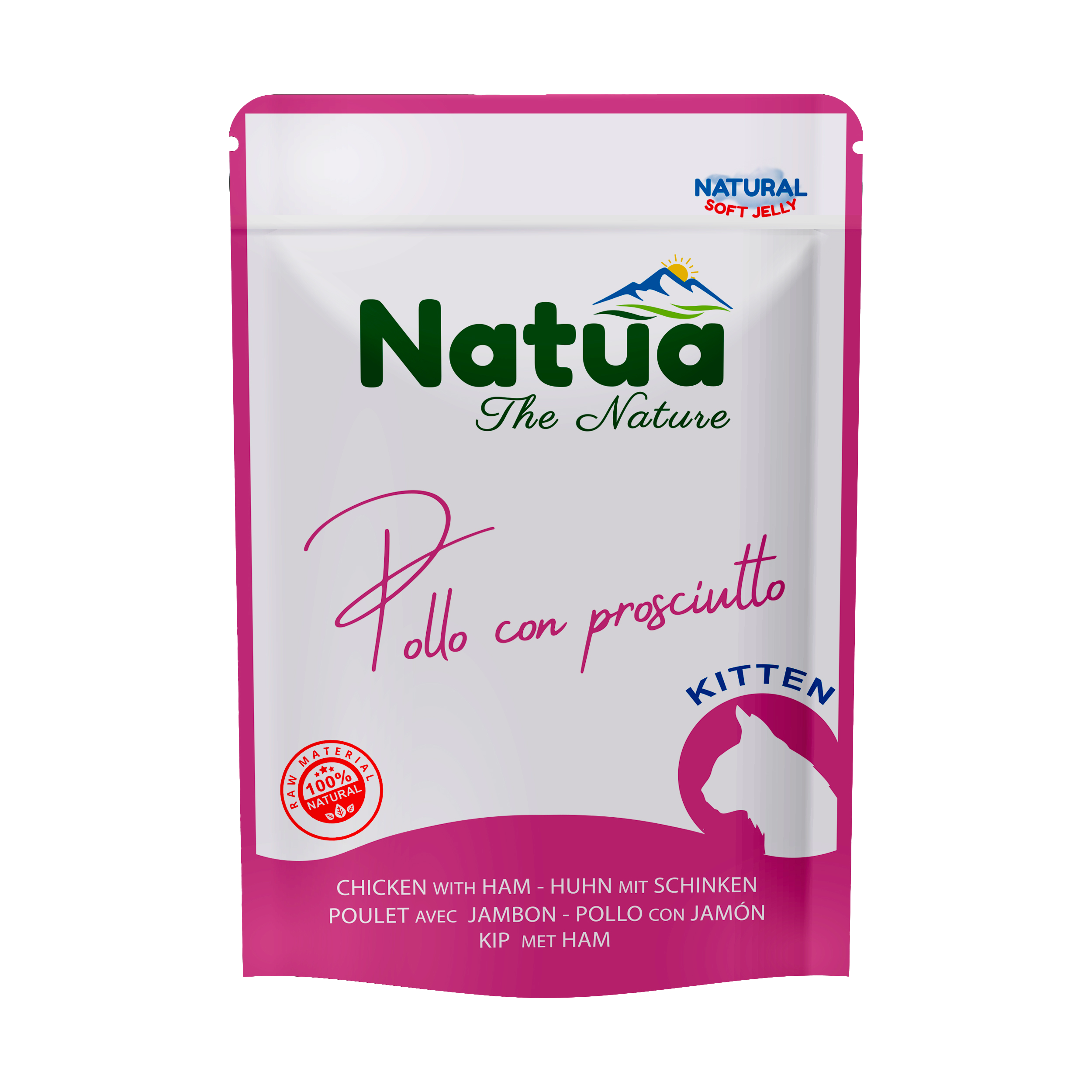 Natua Natural Pouch Katze Hähnchen mit Schinken (Kitten)