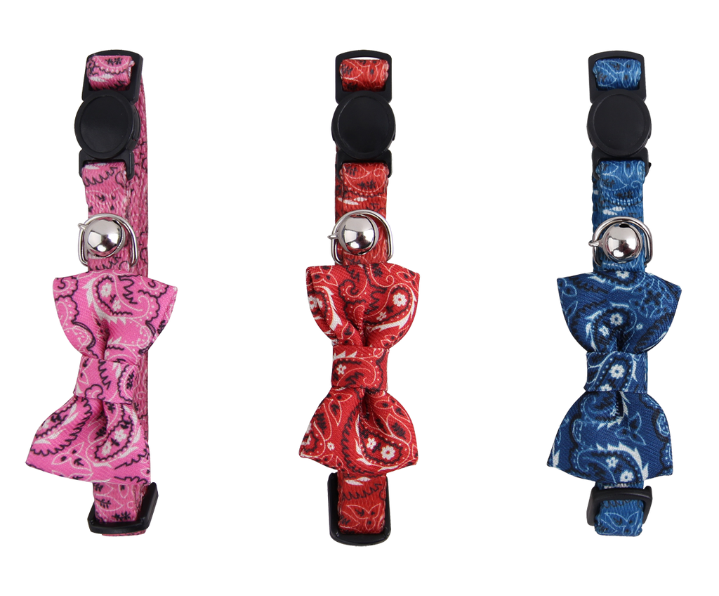 Pawise Cat Collar With Bowknot Blau