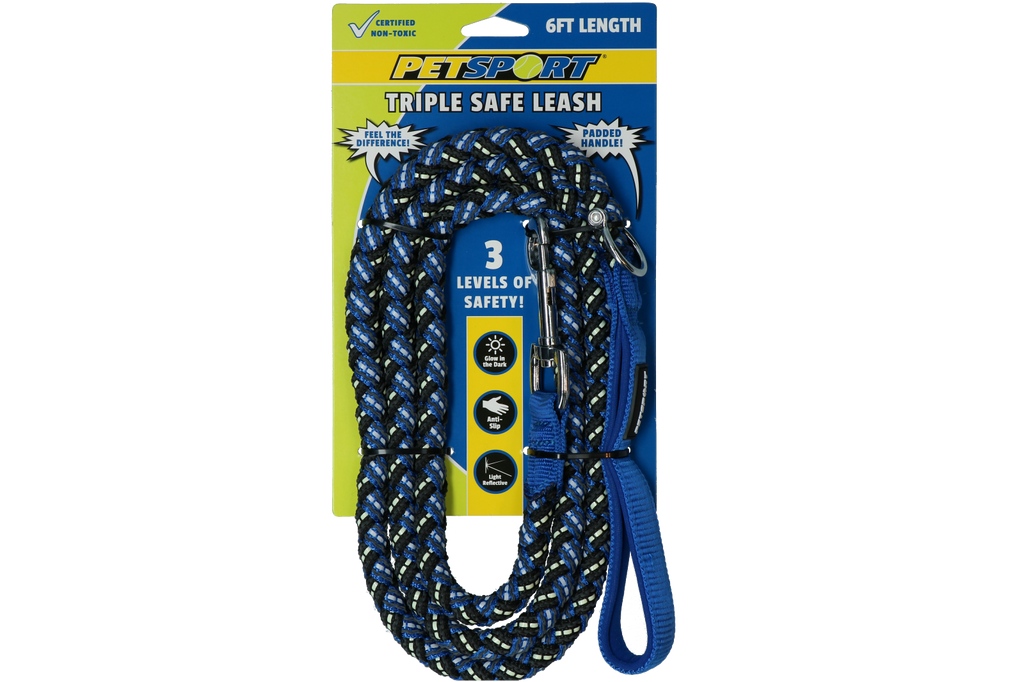 Petsport Triple Safe Leash Blau 1,8 m