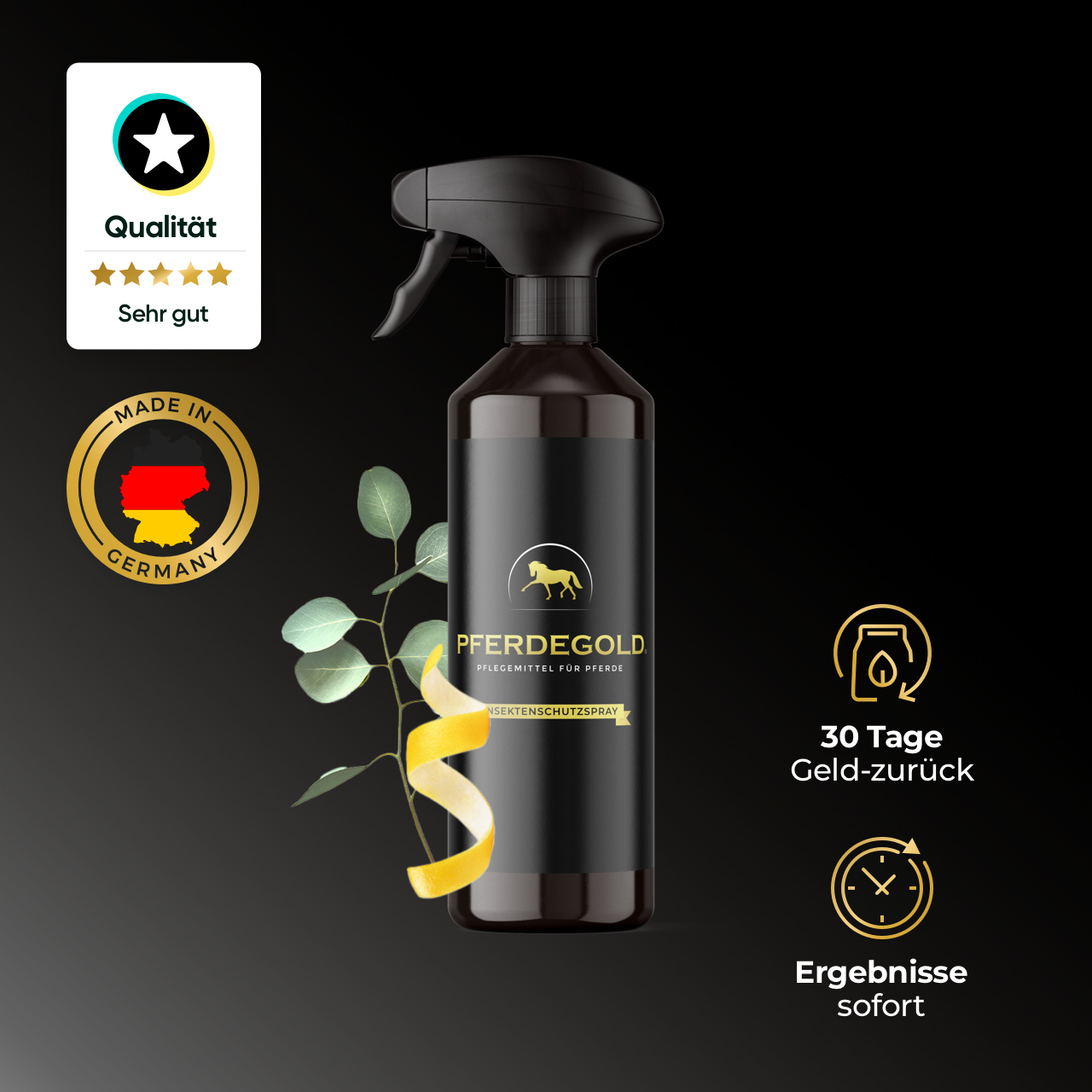 Pferdegold® Insektenschutzspray – Bremsenspray für Pferde 500 ml