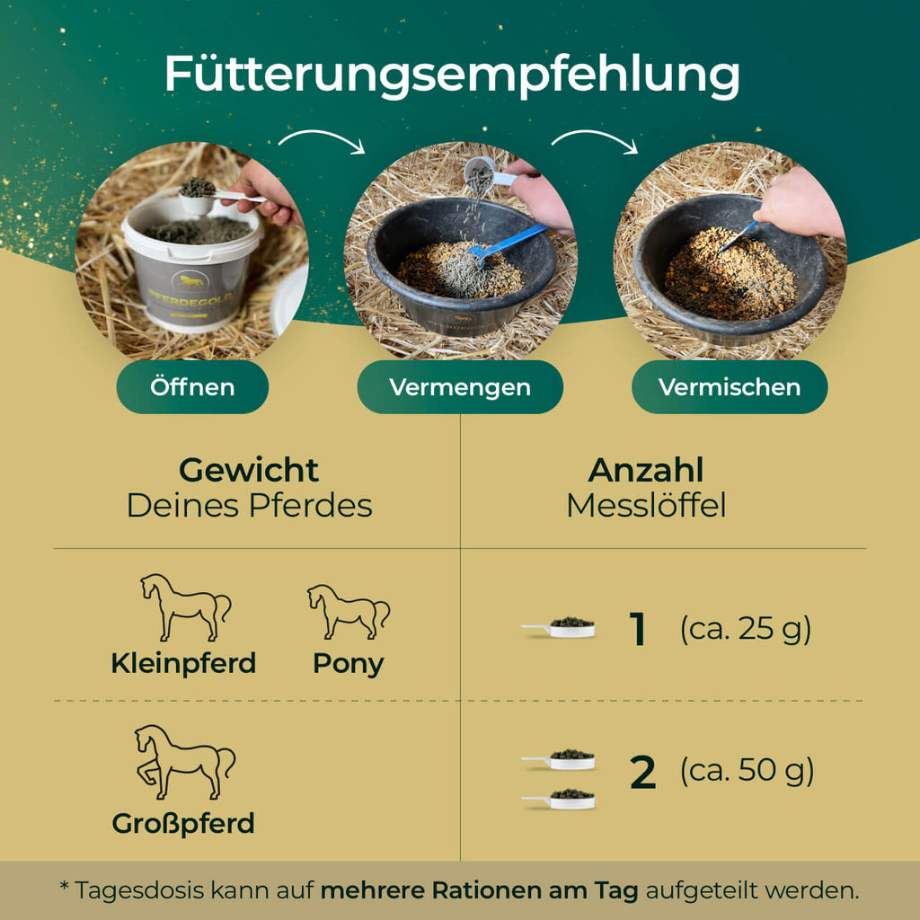 Pferdegold® Darm Akut – Ergänzungsfutter für die Verdauung des Pferdes 750 g