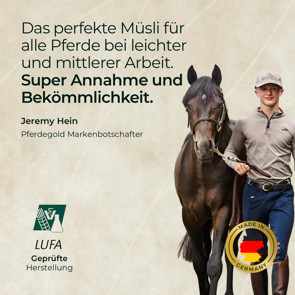 Pferdegold® Goldmüsli® Sport Plus – Pferdemüsli für sportlich aktive Pferde
