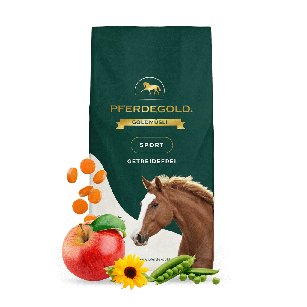 Pferdegold® Goldmüsli® Sport Getreidefrei – Pferdefutter für sportliche Pferde