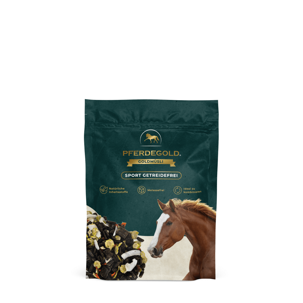 Pferdegold® Goldmüsli® Sport Getreidefrei – Pferdefutter für sportliche Pferde