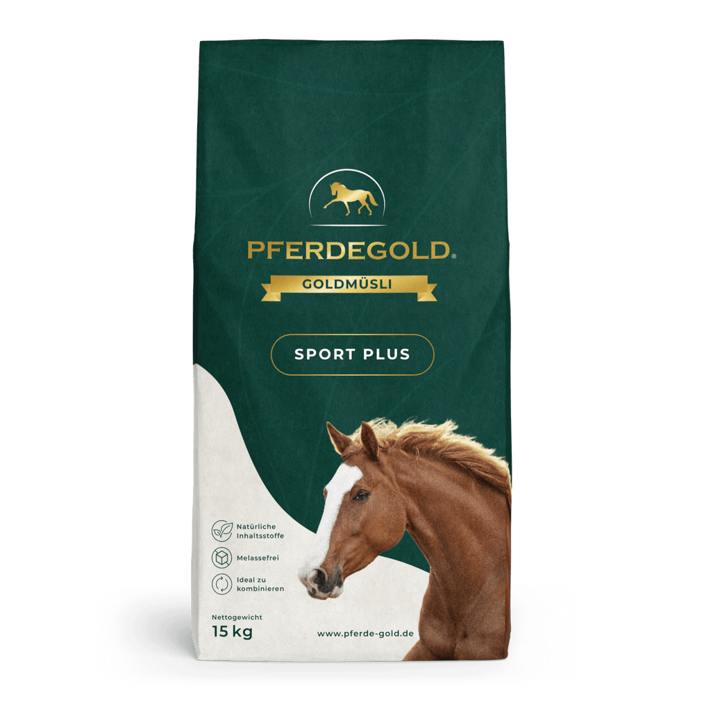 Pferdegold® Goldmüsli® Sport Plus – Pferdemüsli für sportlich aktive Pferde