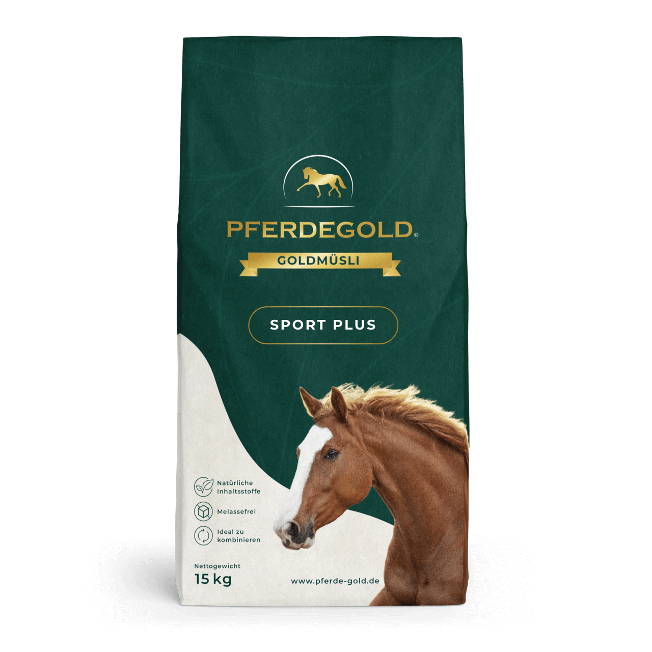 Pferdegold® Goldmüsli® Sport Plus – Pferdemüsli für sportlich aktive Pferde