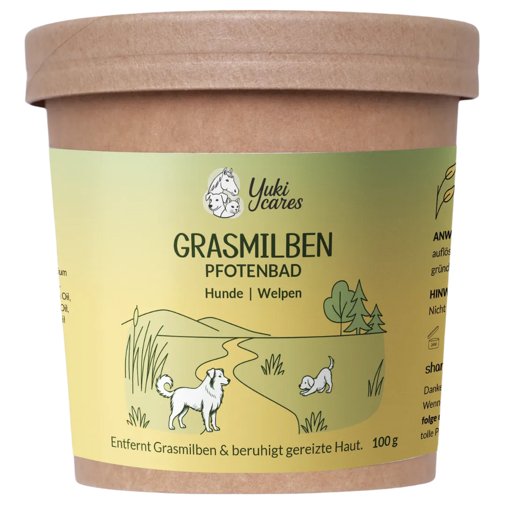 Pfotenbad Grasmilben