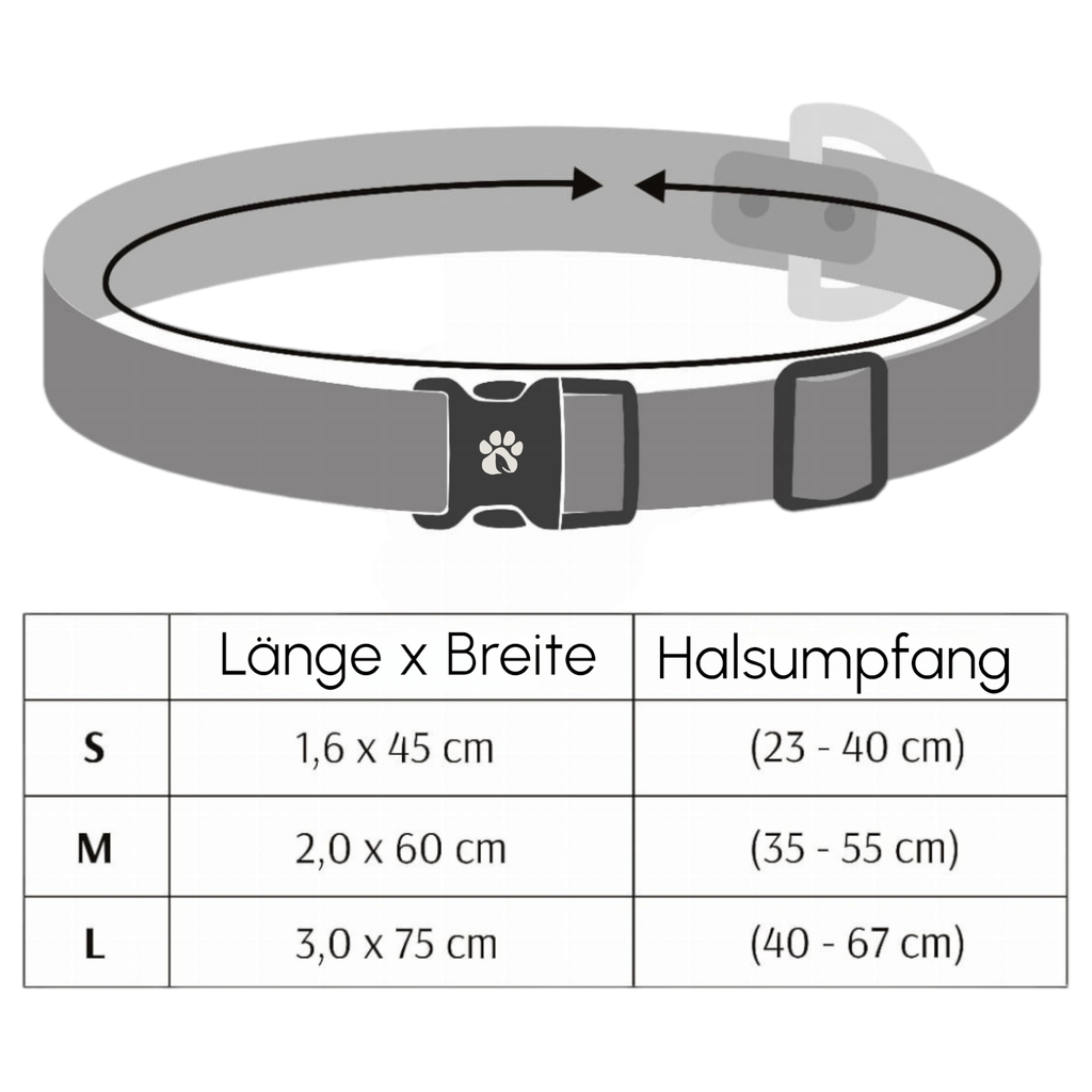 Halsband Schwarz Aus Nylon Längenverstellbar Im Rautendesign - TierVita