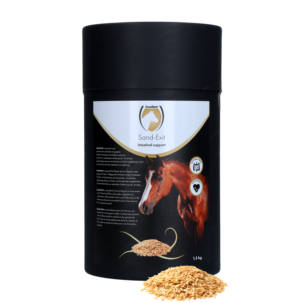 Excellent Horse Sand-Exit – Psyllium & Leinsamen zur Sandreinigung des Darms, 1,5 kg