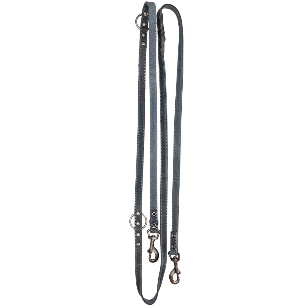 Spotted! Pro Leder Trainingsleine Grau 2 x 250 cm