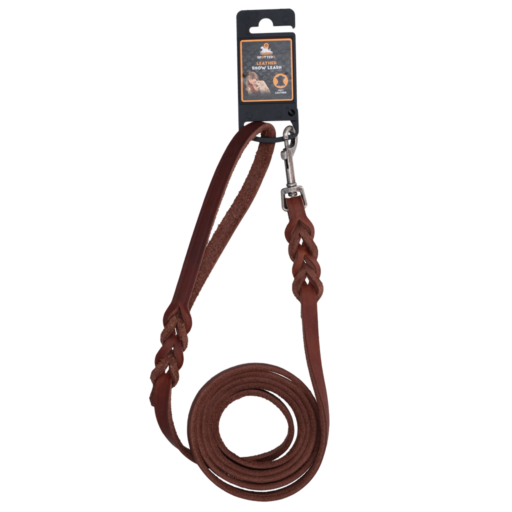 Spotted! Pro Leder Führleine Braun 1,6 x 180 cm (Bolzenhaken)