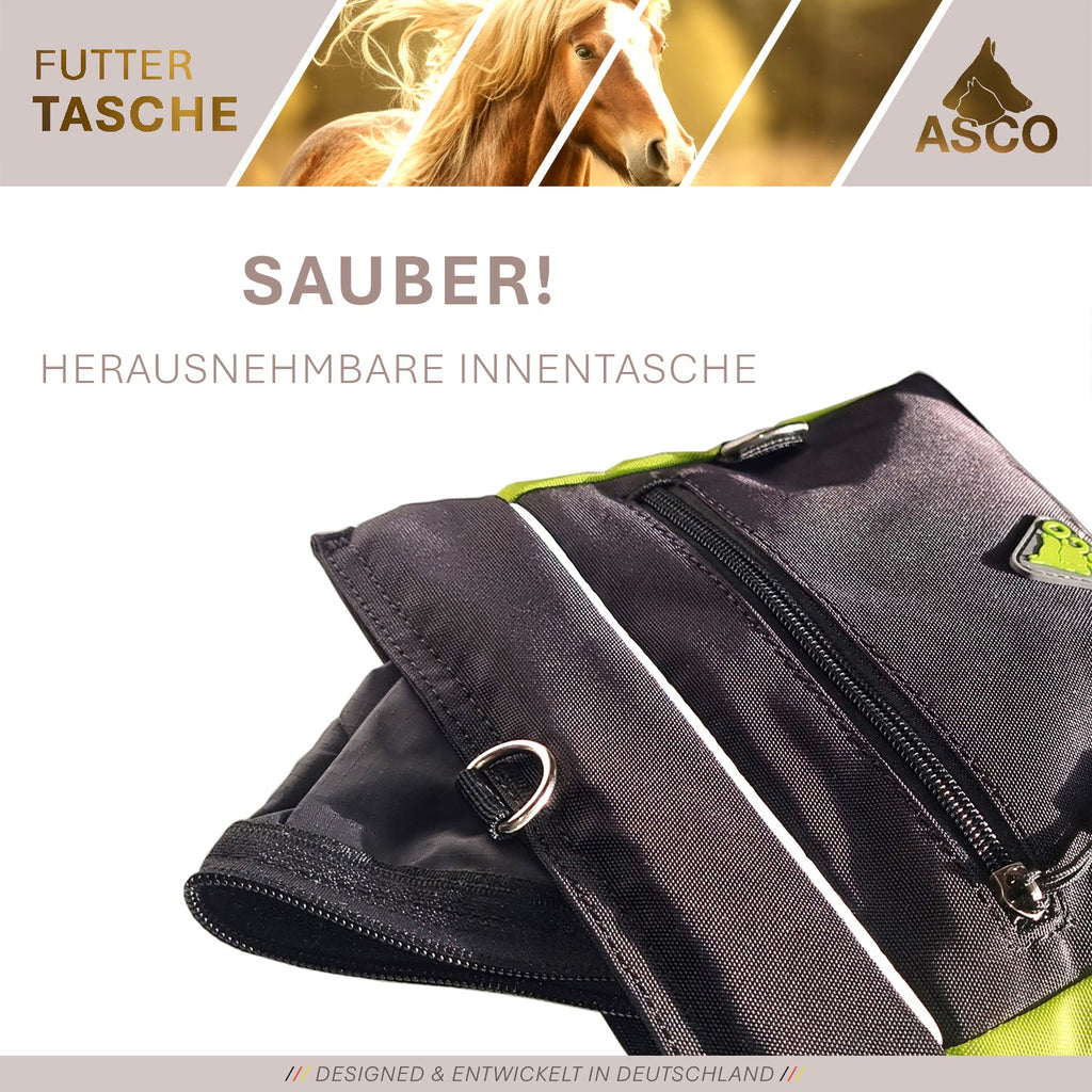 ASCO Futterbeutel mit Einhand-Schnappverschluss, Leckerlibeutel 20x20 cm, QuickTouch Leckerlietasche - TierVita