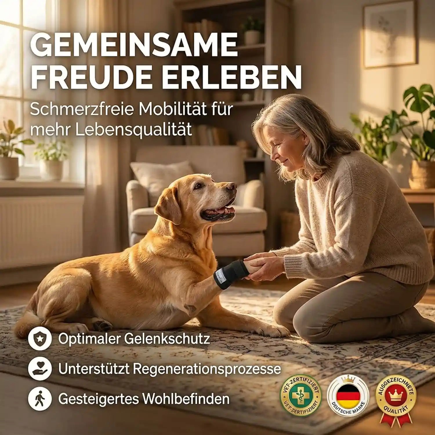 Durchtrittigkeits Bandage für Hunde mit Turbocast