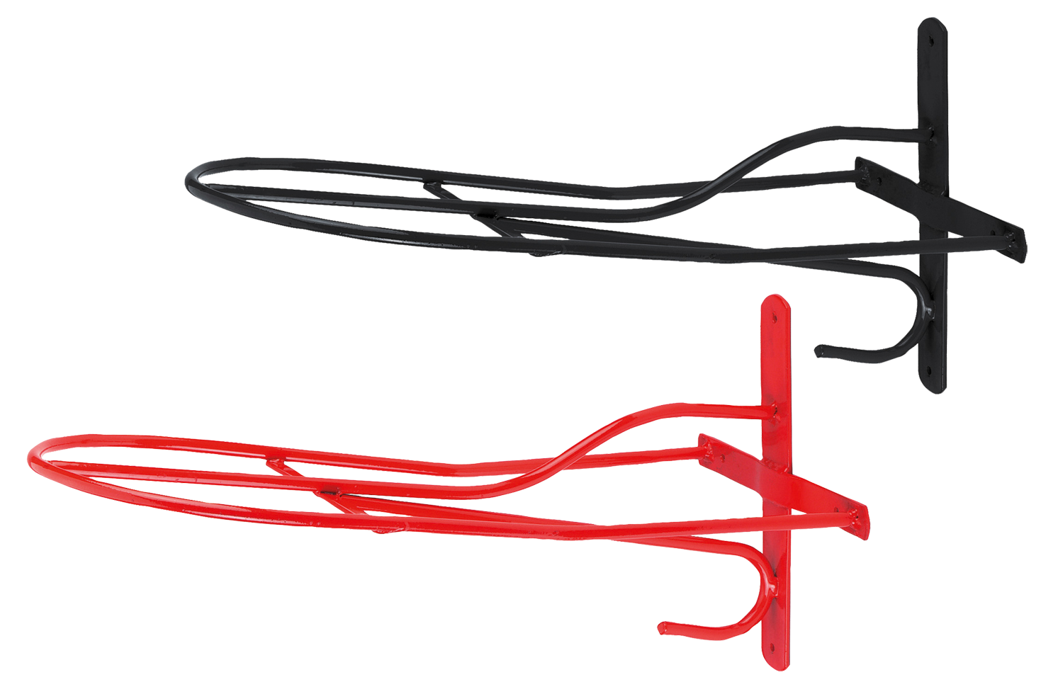 Sattelhalter Metall 54 cm Rot