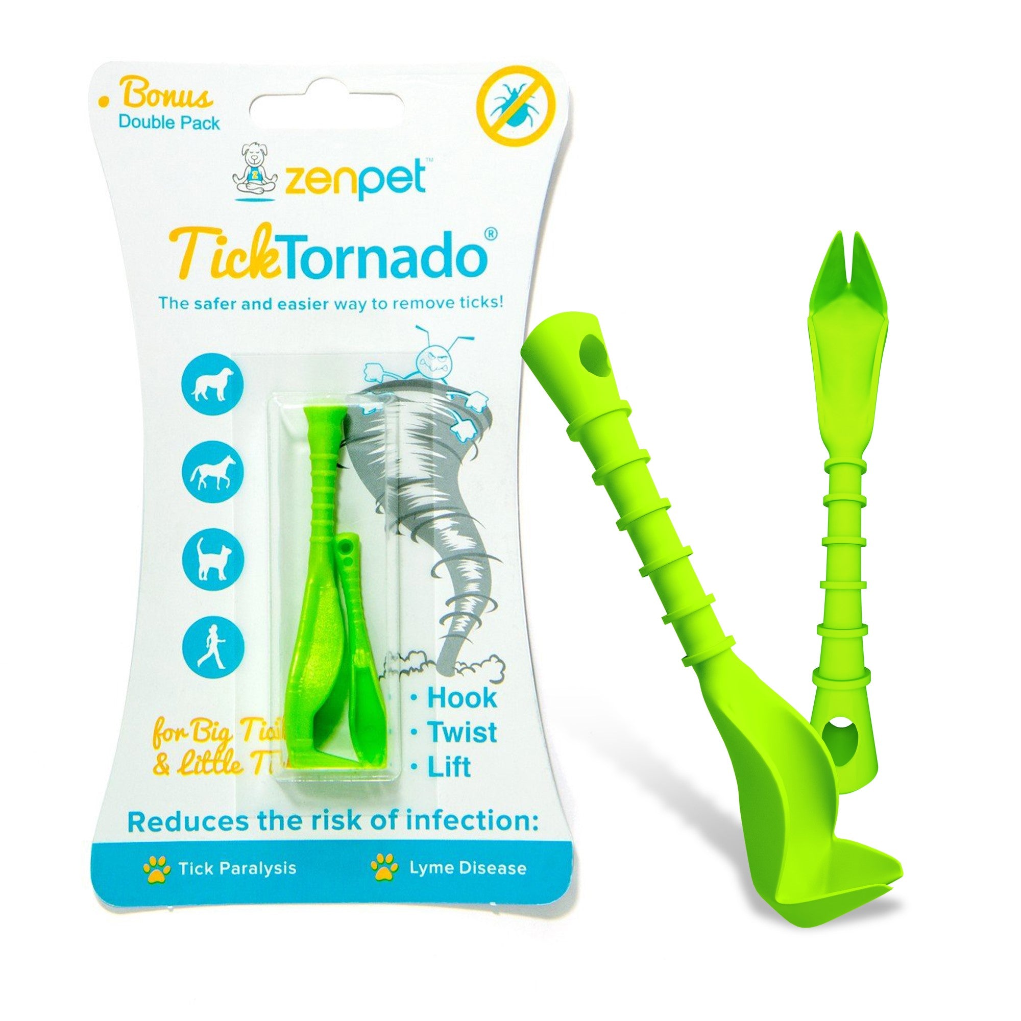 Tick Tornado Zeckenzange 2er Set – Zeckenentferner für Hund, Katze & Mensch