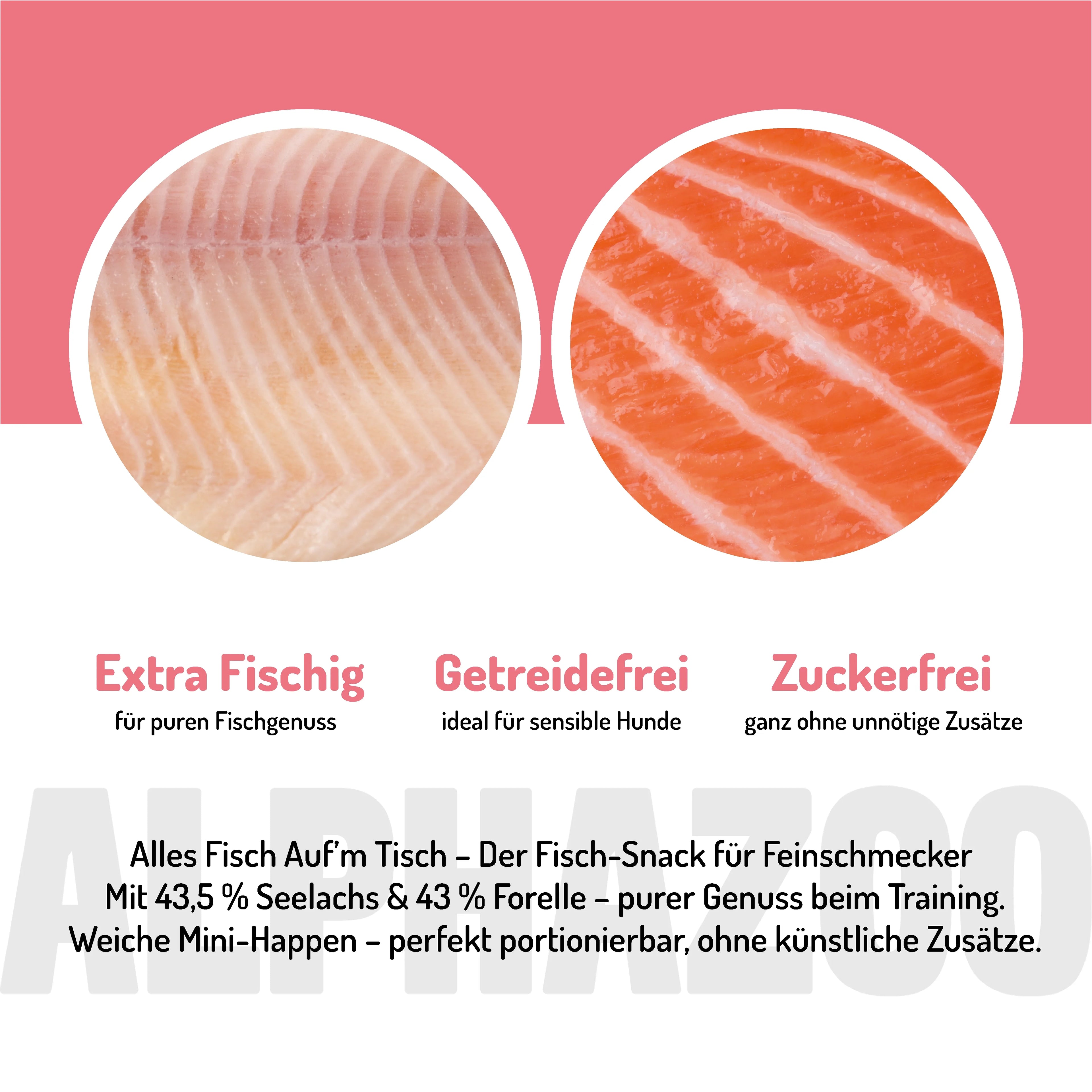 Alles Fisch Auf'm Tisch – Softsnack für Hunde, Seelachs & Forelle, getreidefrei