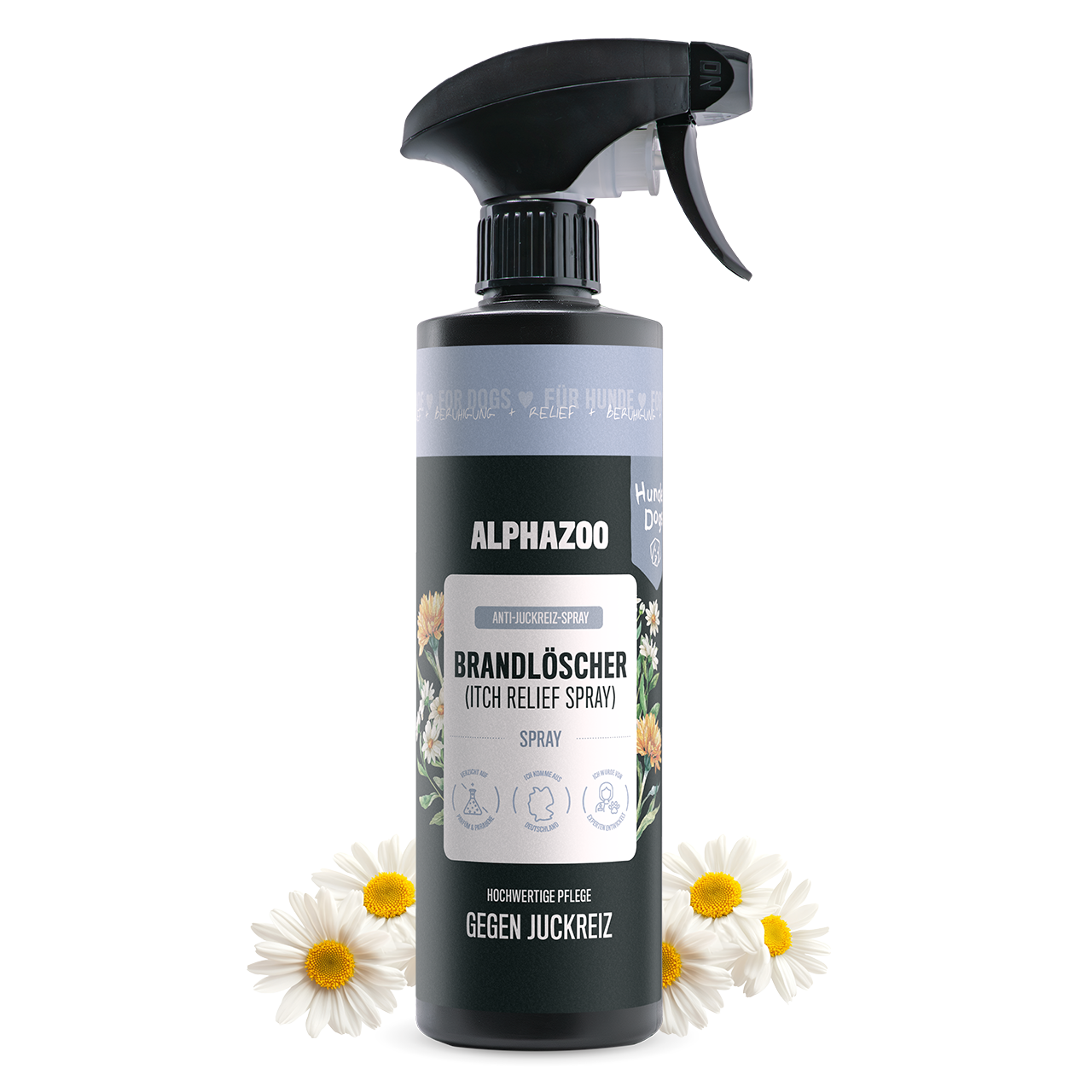 Brandlöscher Anti-Juckreiz Spray für Hunde – pflanzlich mit Kamille & Calendula