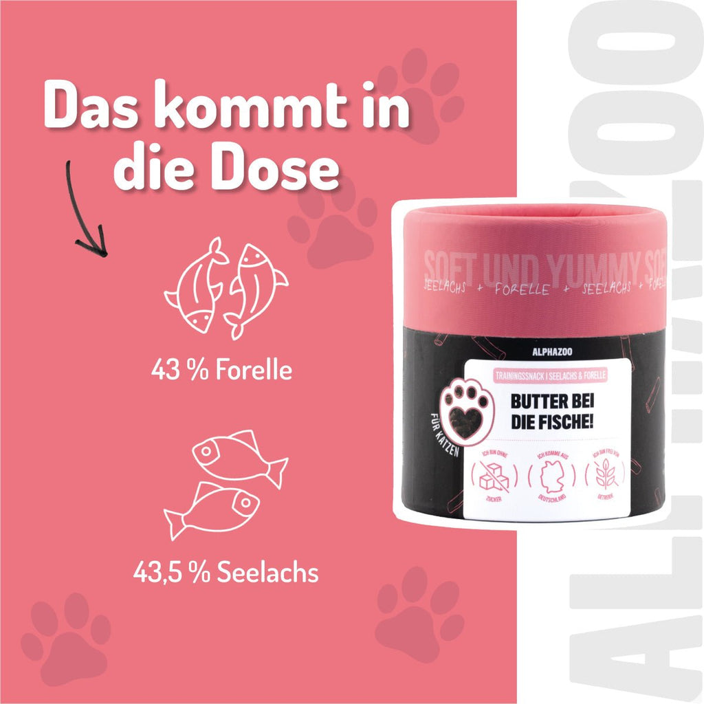 Butter Bei Die Fische! – Softsnack für Katzen, Seelachs & Forelle, getreidefrei