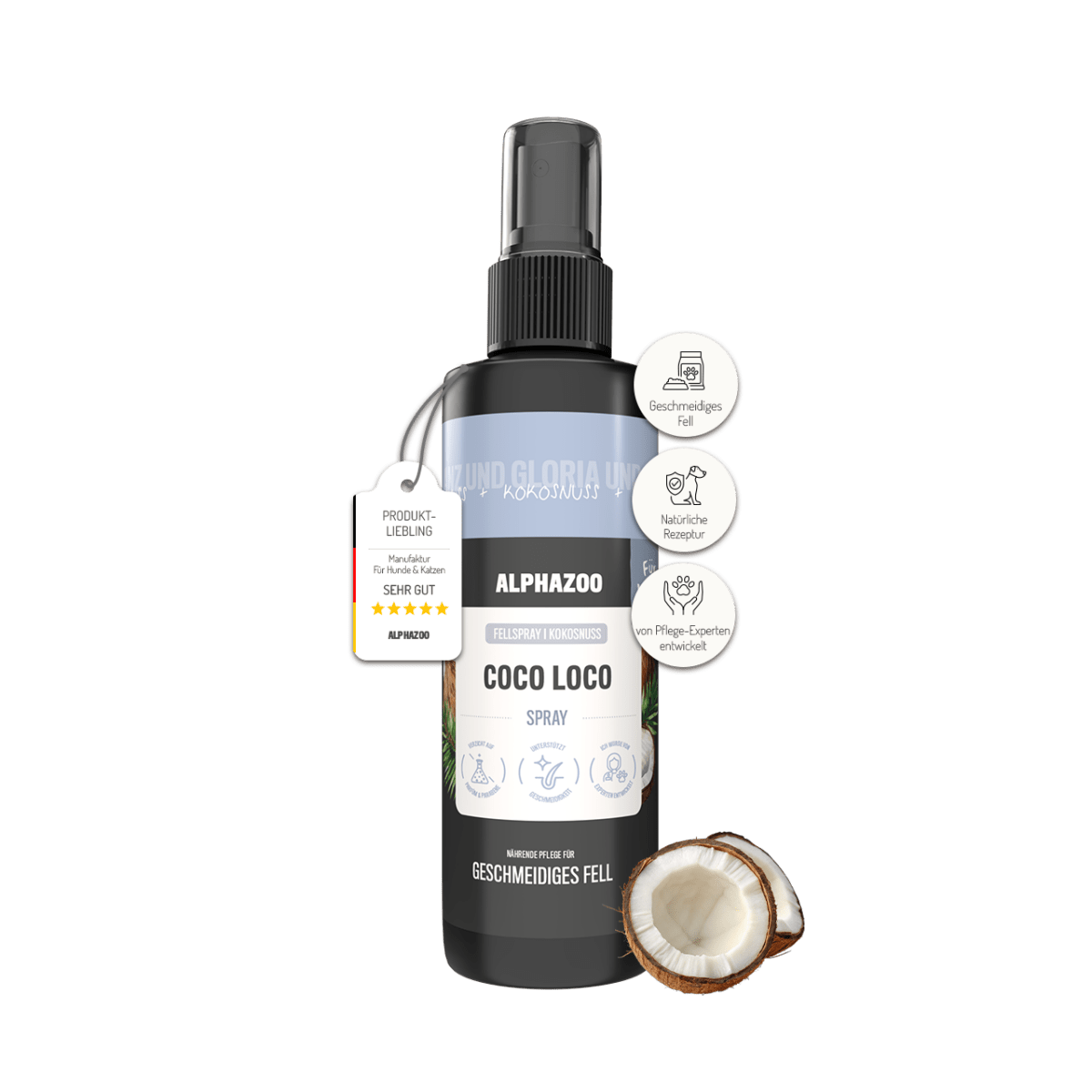 Coco Loco Fellspray für Hunde – mit Sheabutter, Aloe Vera & Panthenol, silikonfrei