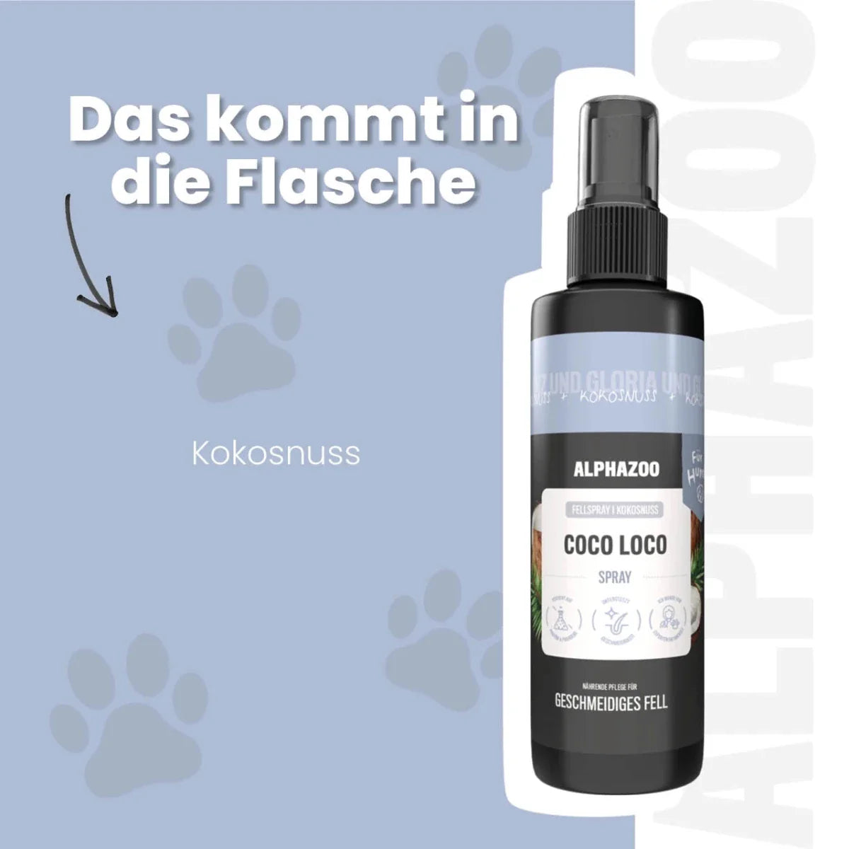 Coco Loco Fellspray für Hunde – mit Sheabutter, Aloe Vera & Panthenol, silikonfrei