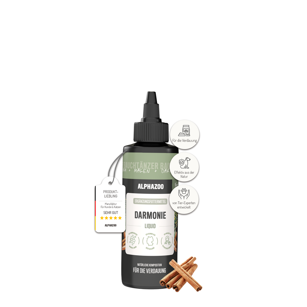 Darmonie Liquid für Hunde – Leinöl mit Wermut, Thymian & Aloe Vera
