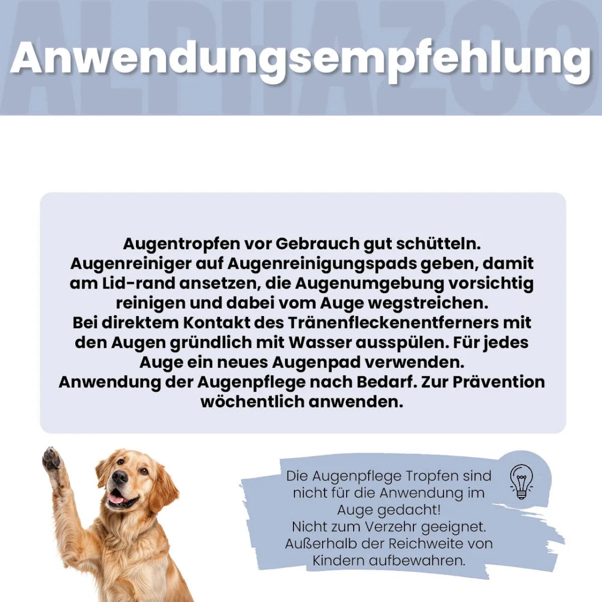 Durchblick Augenpflege für Hunde – mit Aloe Vera, Kamille & Calendula