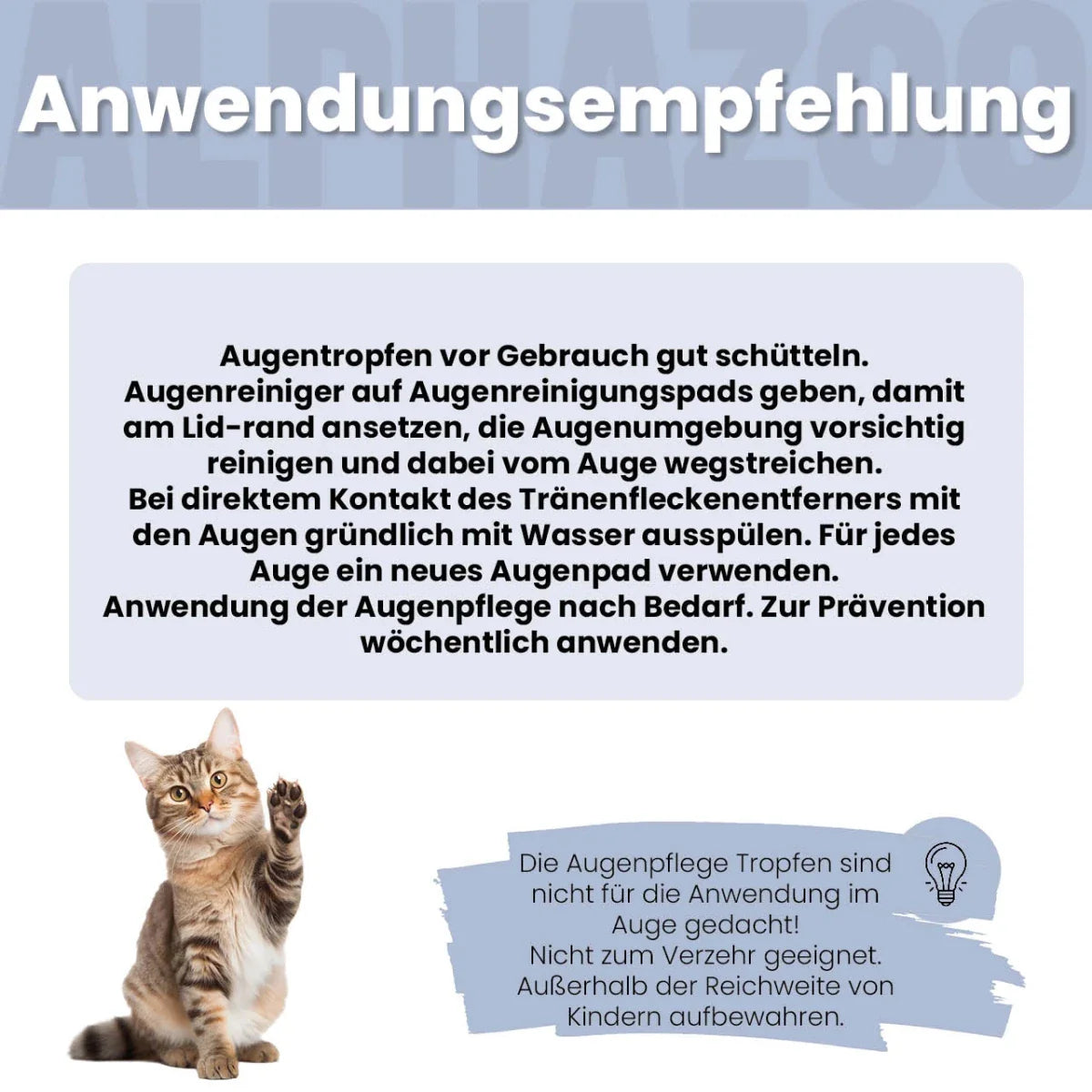 Durchblick Augenpflege für Katzen – mit Kamille, Aloe Vera & Calendula