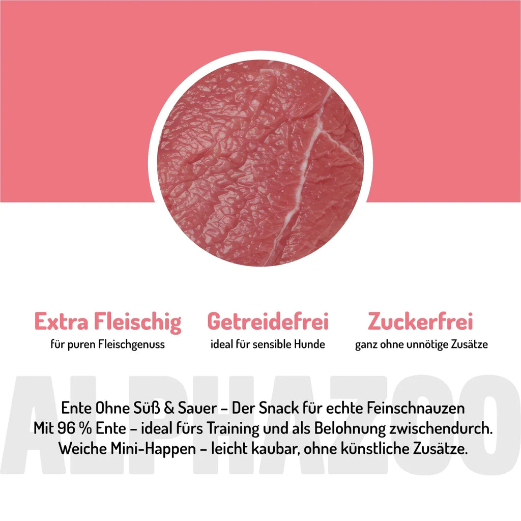 Ente Ohne Süß & Sauer – Softsnack für Hunde, 96% Ente, getreidefrei