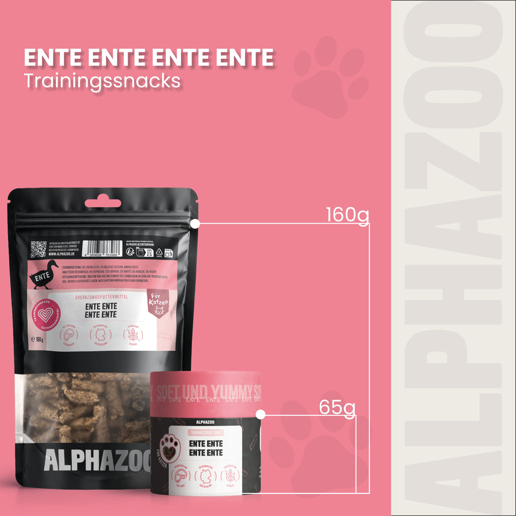 Ente Ente Ente Ente – Softsnack für Katzen, 96% Ente, getreidefrei