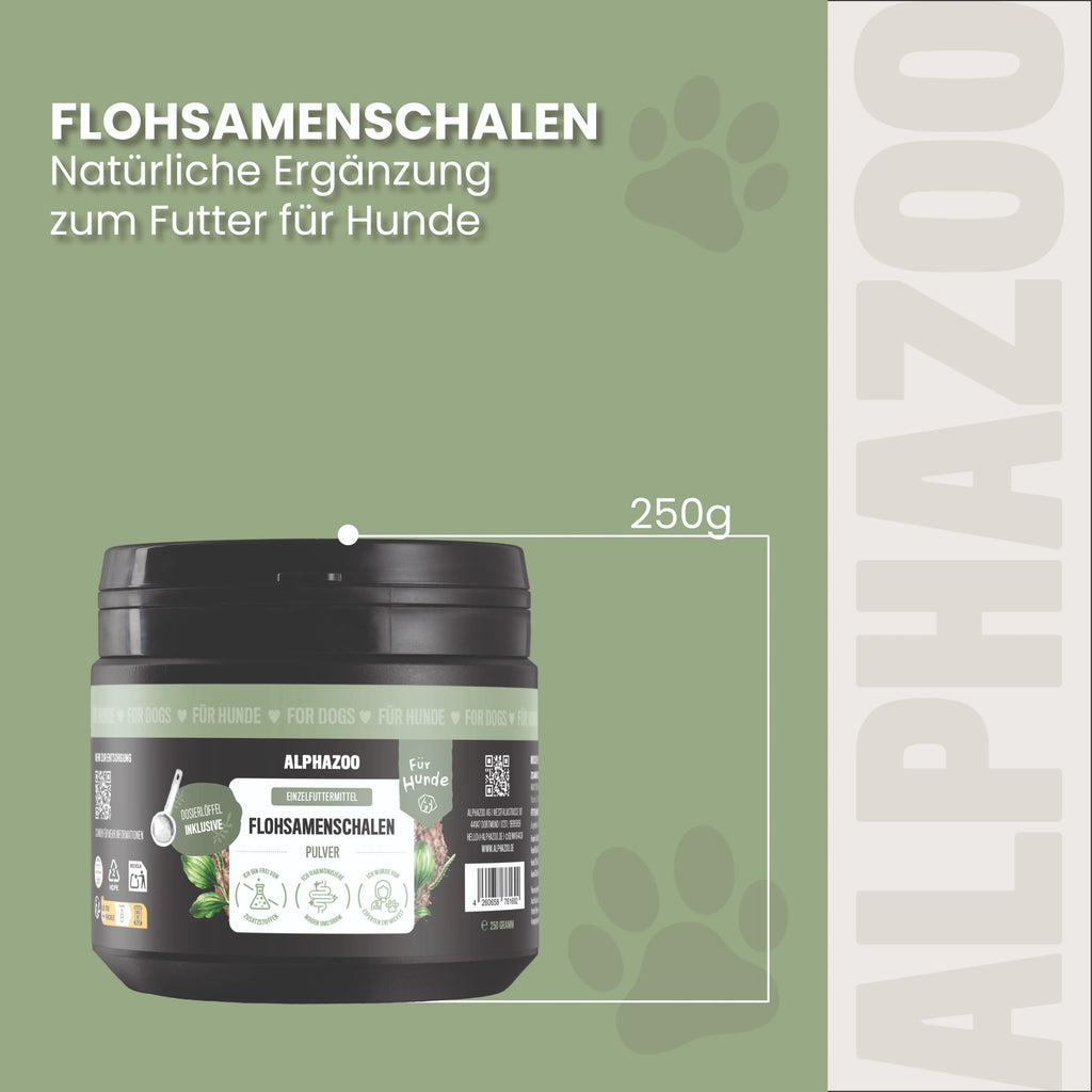 Flohsamenschalen gemahlen für Hunde & Katzen – 99% rein, glutenfrei