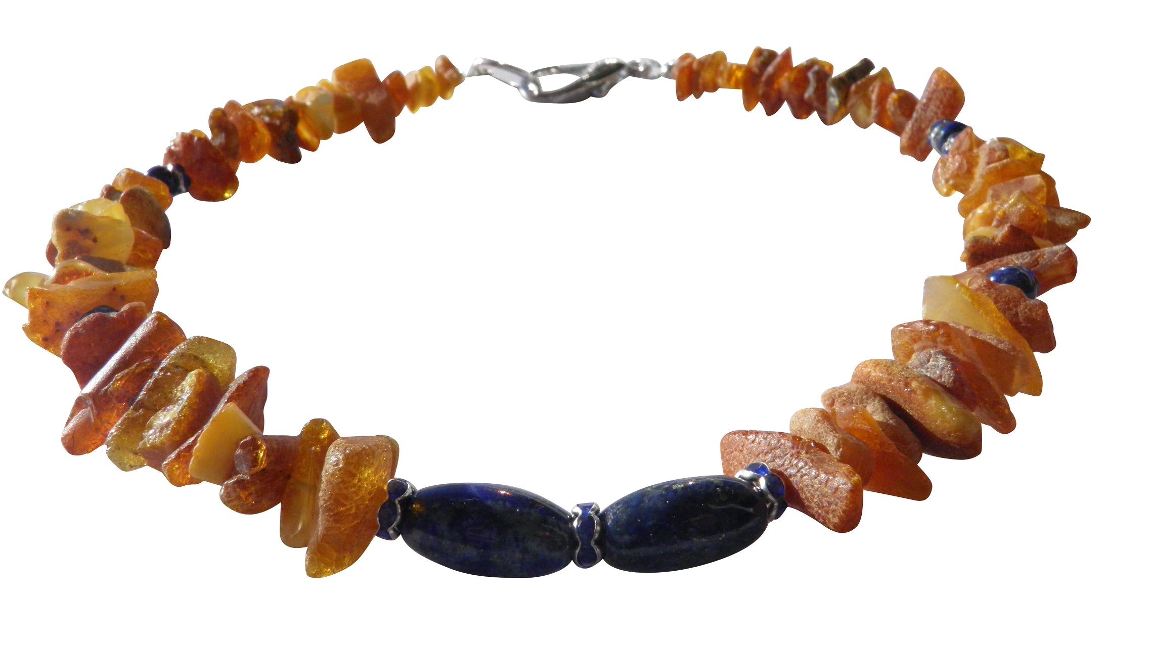 Hunde Bernsteinkette Lapislazuli Länge 43 cm - TierVita