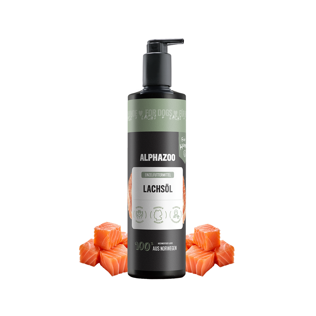 Lachsöl für Hunde – EPA & DHA aus norwegischem Lachs, 100ml & 250ml