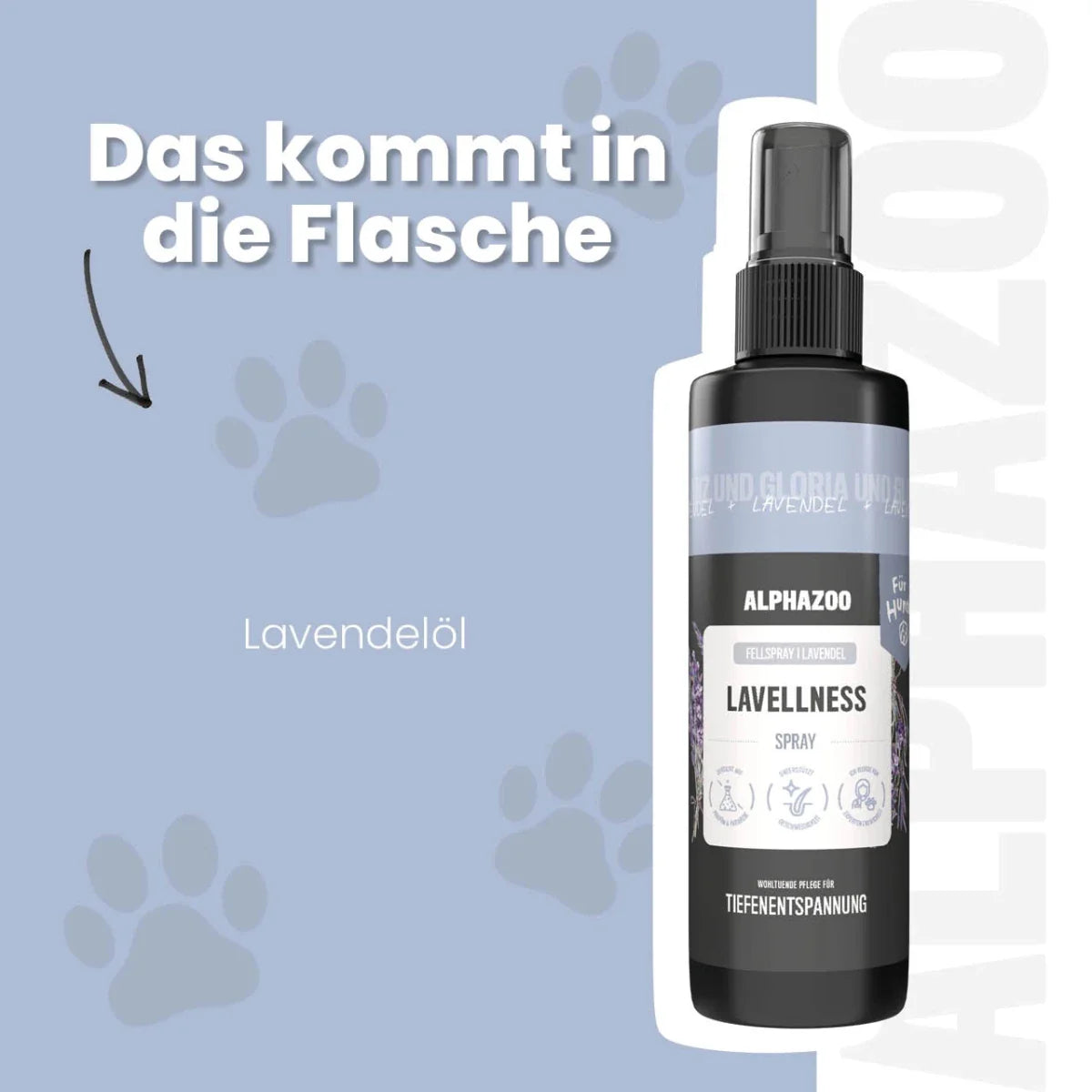 Lavellness Fellspray für Hunde – mit Lavendel, Sheabutter & Panthenol, silikonfrei