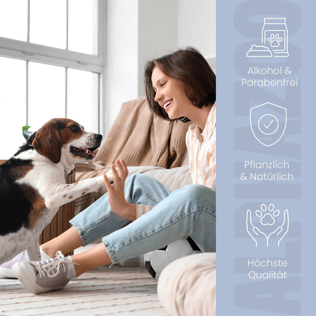 Sensibelchen Fellspray für Hunde – mit Rizinusöl, Sheabutter & Aloe Vera, silikonfrei