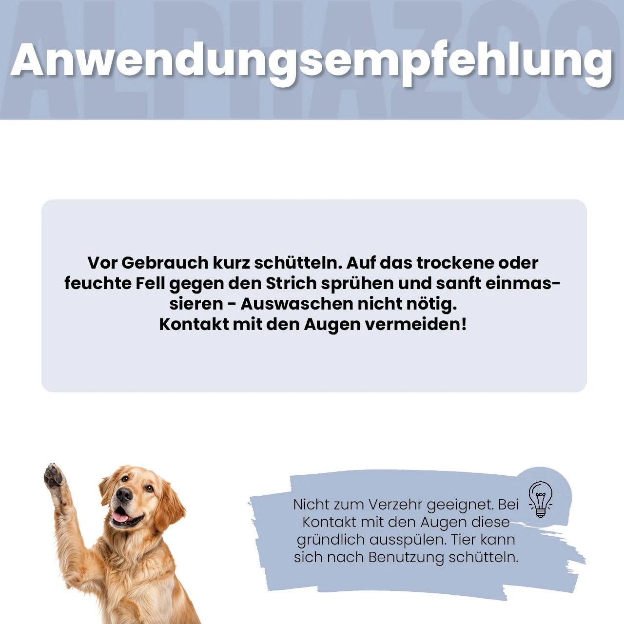 Sensibelchen Fellspray für Hunde – mit Rizinusöl, Sheabutter & Aloe Vera, silikonfrei