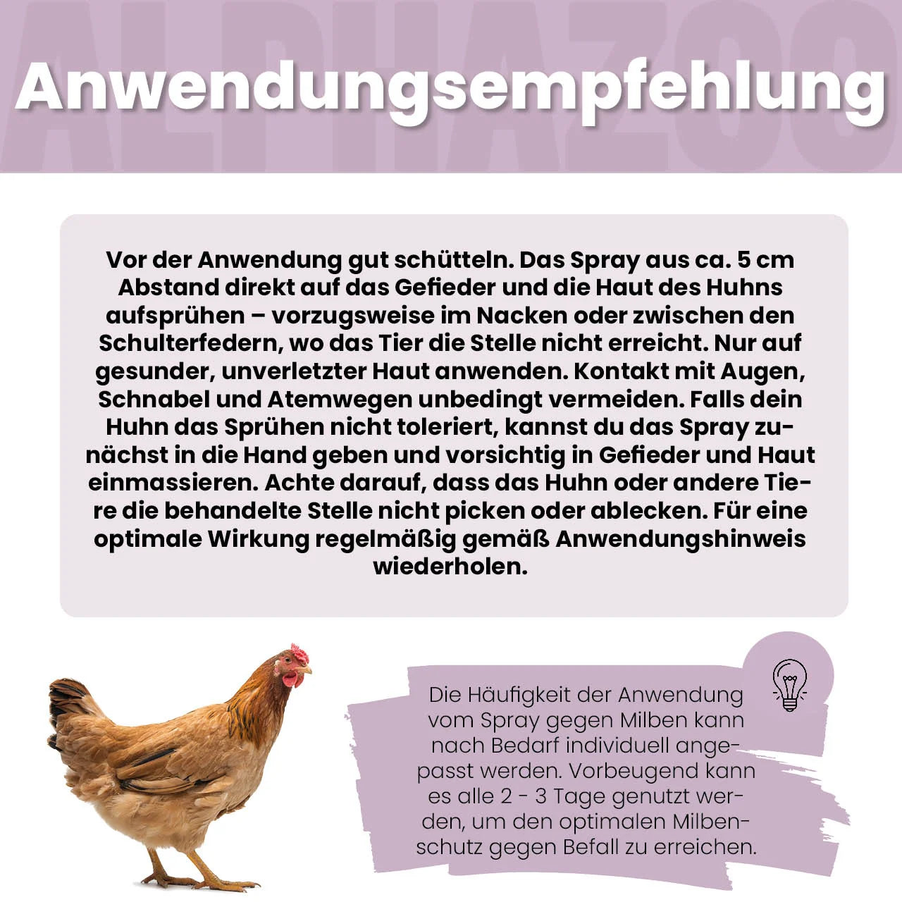 MilbHunter Milbenspray für Hühner – pflanzlich mit Geraniol & Zitronen-Eukalyptus