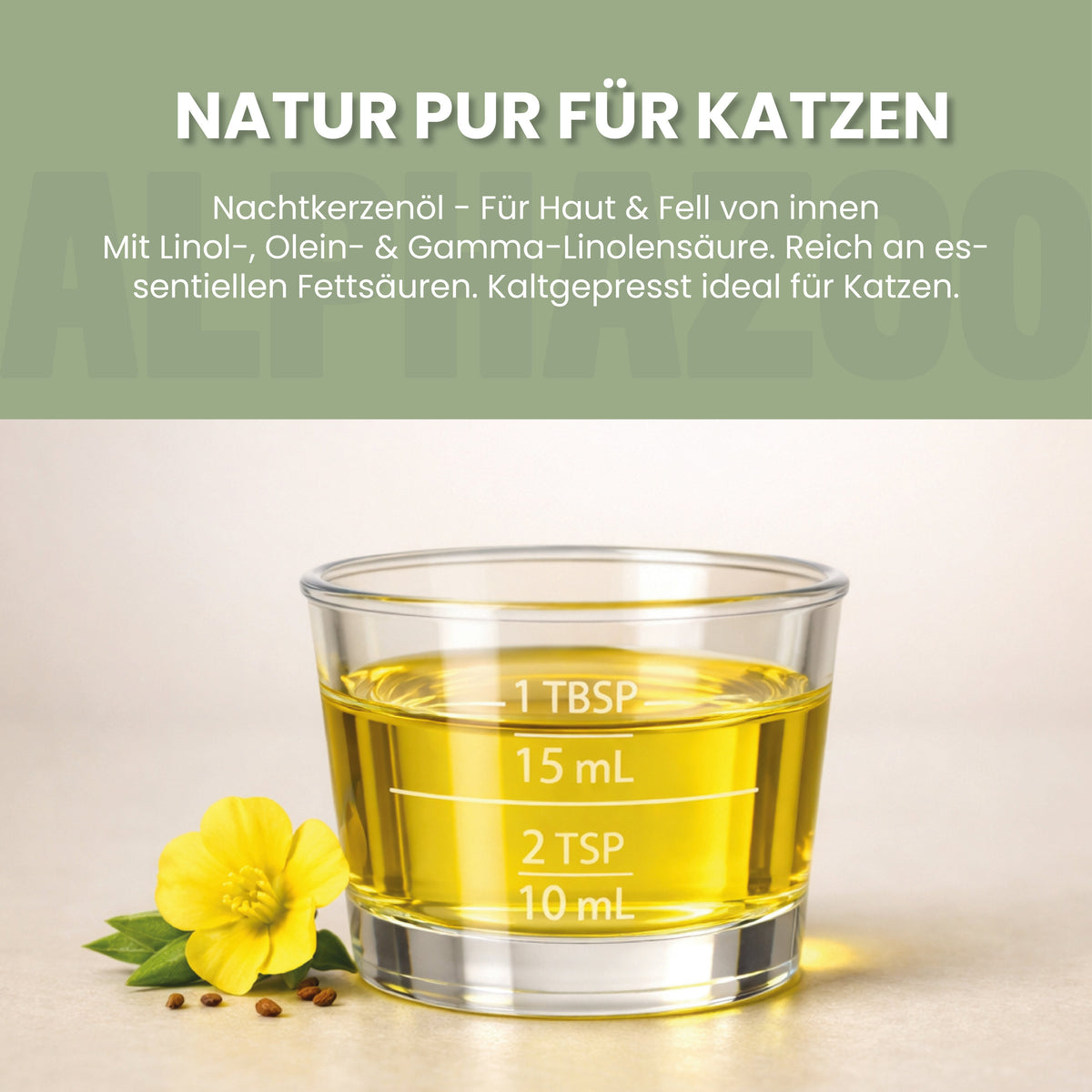 Nachtkerzenöl für Katzen – kaltgepresst & naturbelassen