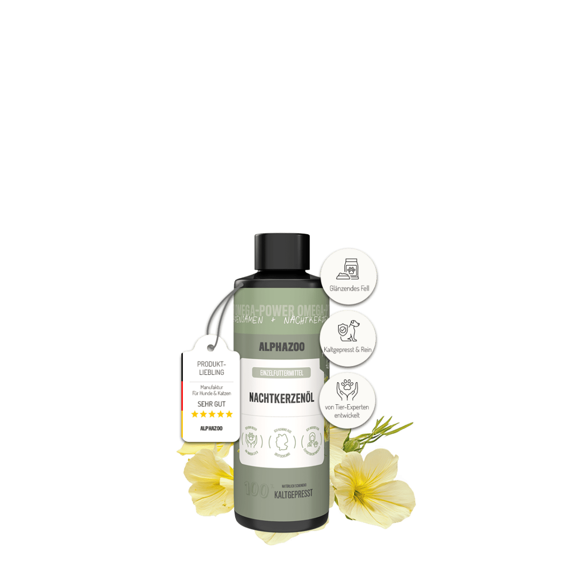Nachtkerzenöl für Katzen – kaltgepresst & naturbelassen