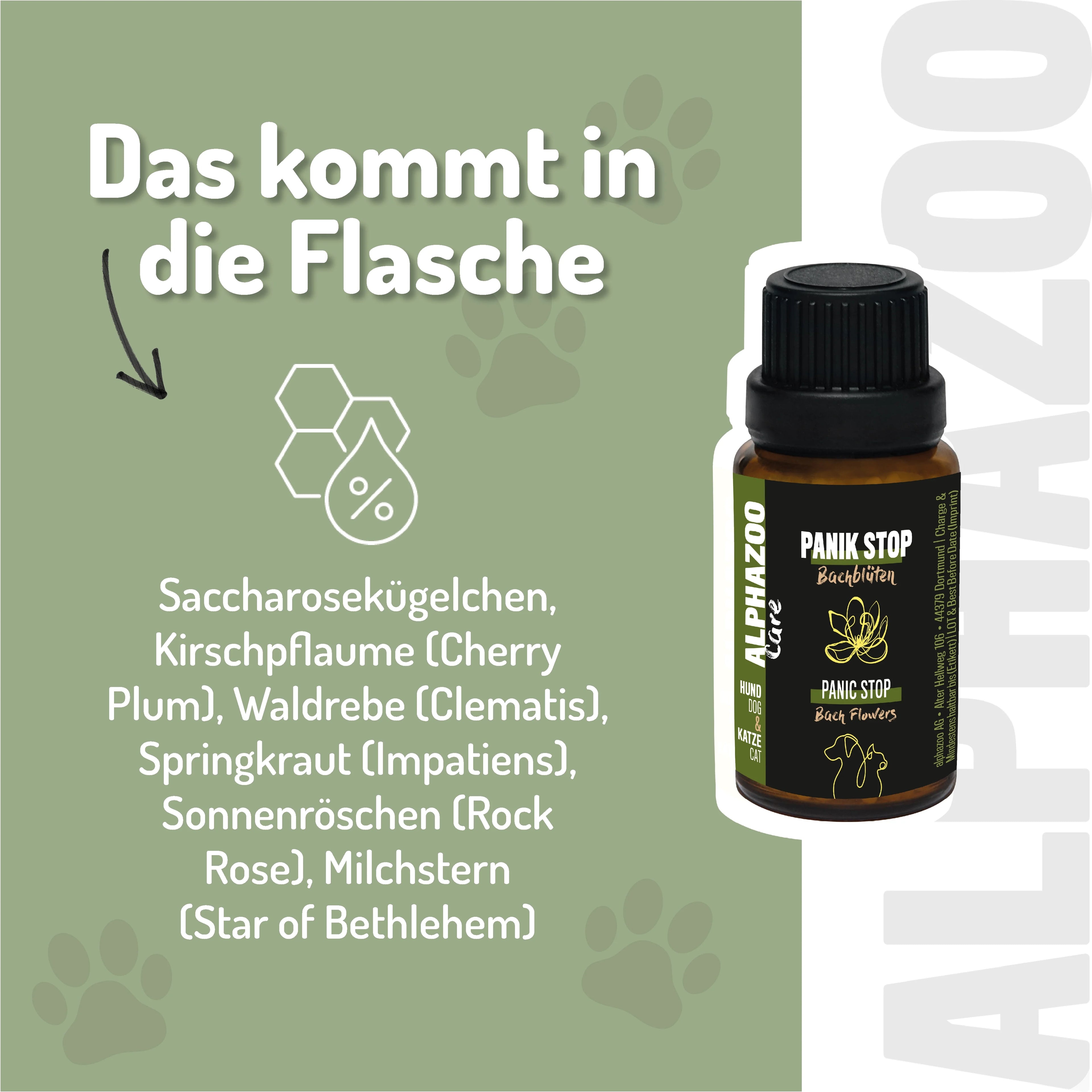 Panik Stop Bachblüten Globuli für Hunde & Katzen – 15g