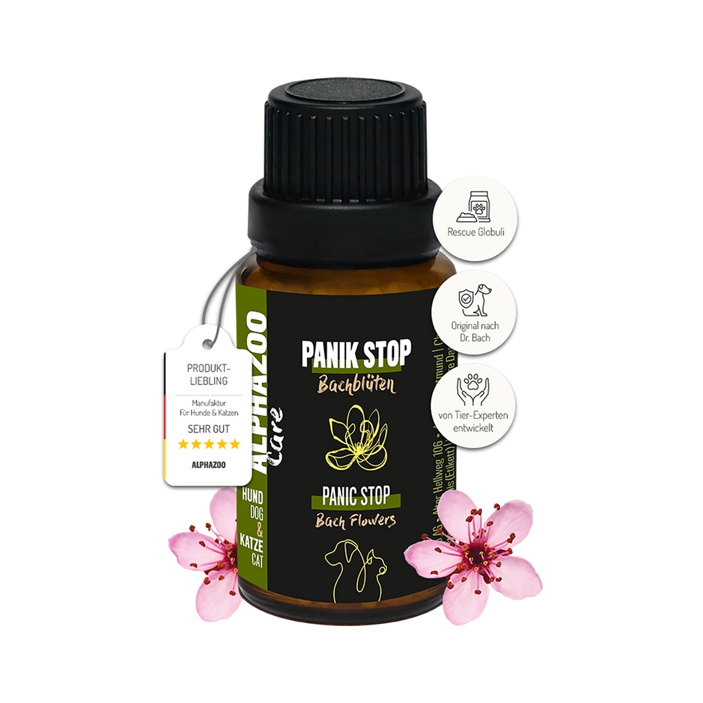 Panik Stop Bachblüten Globuli für Hunde & Katzen – 15g