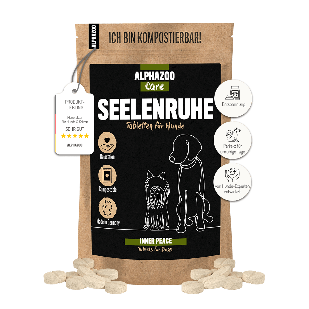 Seelenruhe Beruhigungs-Tabletten für Hunde – mit Baldrian & Melisse