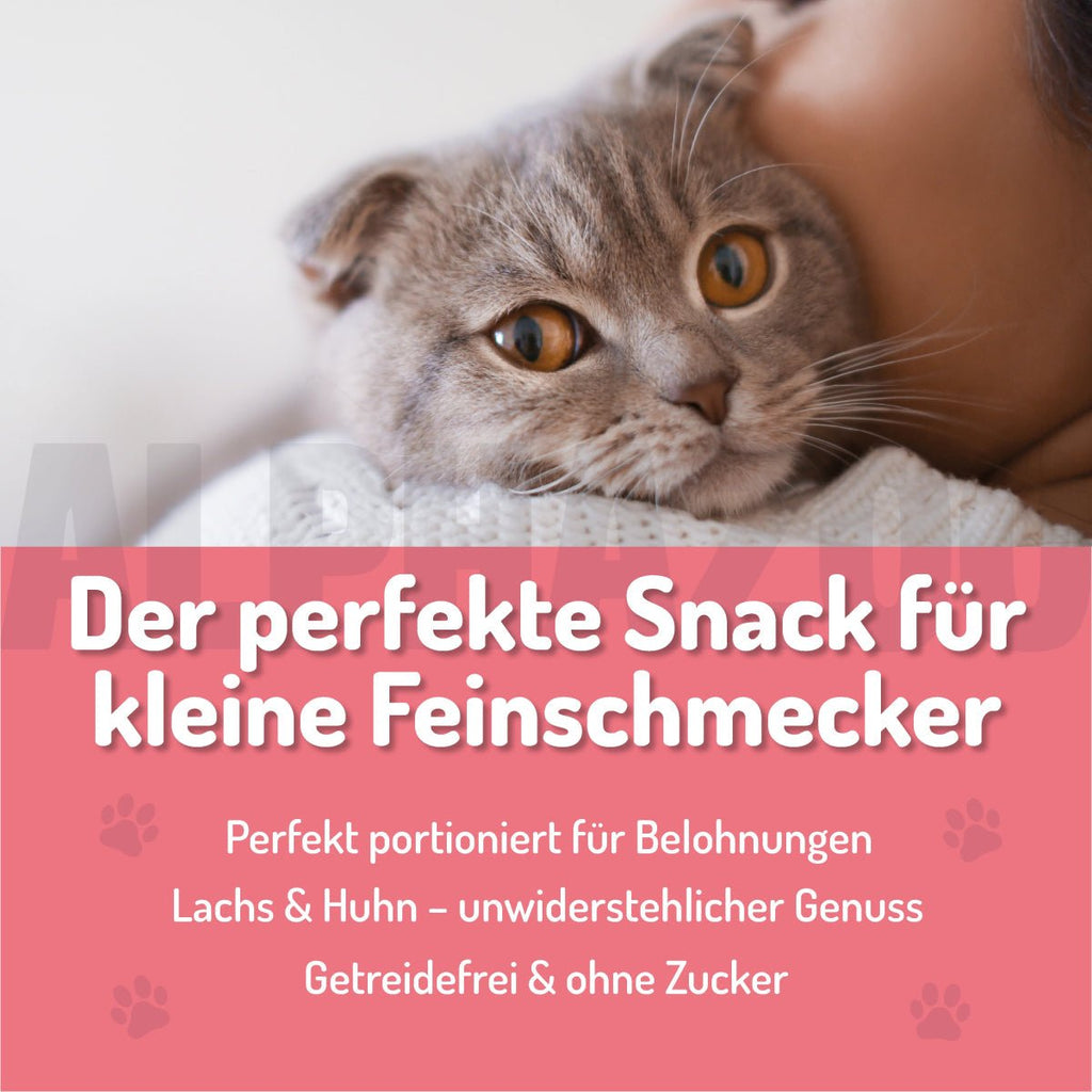 Verlachst Nochmal – Softsnack für Katzen, Lachs & Huhn, getreidefrei